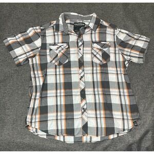 Machine Men's XXL Plaid Short Sleeve‎ Shirt